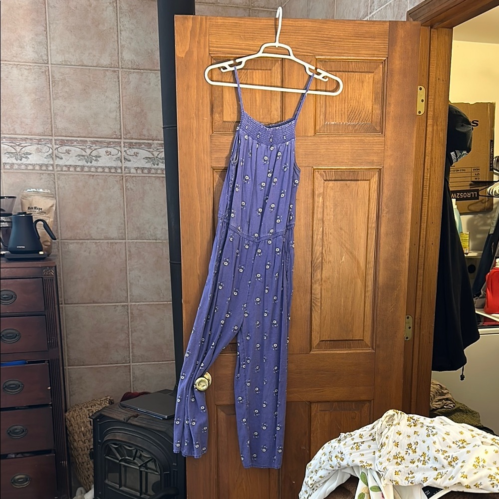 Purple Floral Women's Jumpsuit